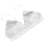 Women's Satin Triangle Wireless Bralette Deep V White One Size 15