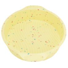 Stampo rotondo per torta in silicone antiaderente - Giallo 6oz