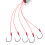 4pcs Fishing Explosion Hooks Set with Weights 9#-13# in Storage Box 8