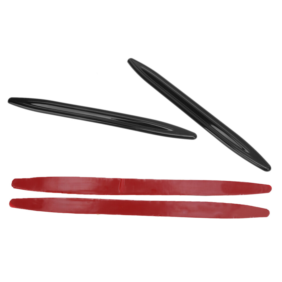 2Pcs Glossy Car Bumper Protector Rubber Anti-Scratch Strips Universal Black 3121358467806