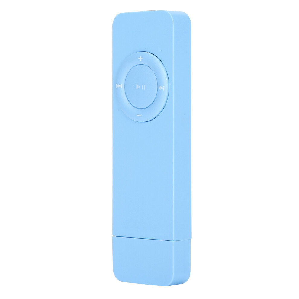 Portable 16Gb Mp3 Music Player With Lanyard Compact Size & Clear Sound Blue 8751358467442