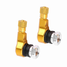 2pcs 11.3mm Aluminum Motorcycle Tire Valve Stems Caps 90 Golden