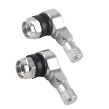 2pcs 11.3mm Aluminum Motorcycle Tire Valve Stems 90, Silver