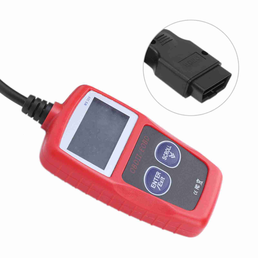Ms309 Obd2 Code Reader Supports American/European/Asian Cars Red 9491358469242