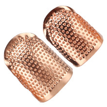 Rose Gold Brass Adjustable Thimble Set for Embroidery & Quilting