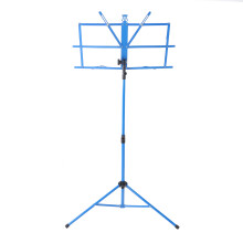 Metallisches tragbares Notenständer, verstellbar, Blau, 54-135 cm Höhe