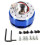 Universal 6 Hole Quick Release Steering Wheel Hub Adapter Blue 8.3-8.9cm 2
