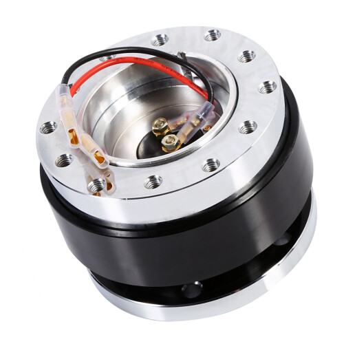 Universal 6 Hole Quick Release Steering Wheel Hub Adapter Black, 6.3-8.9cm 2