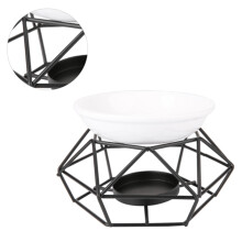 Geometrischer Eisen-Keramik-Ätherisches Öl-Öl Duftlampe Kerzenhalter, 70ml, 12cm
