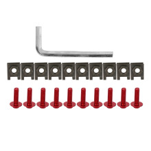 Boulons de carénage du pare-brise en aluminium anodisé M6 rouges
