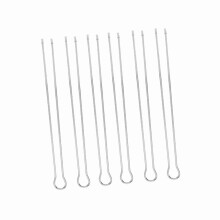 6 Stück Metall-Grillspieße 30,5 x 2,5 cm Silber
