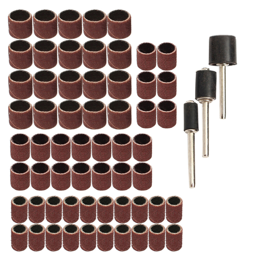 (63 PiecesSet) File Sanding Bands Grinding Manicure Polishing Circle Replacement Part