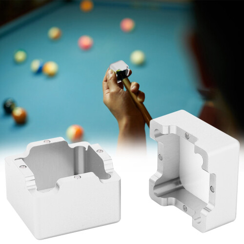 Aluminium Mini-Poolkegelkreidehaltercase, Silber, 3cm