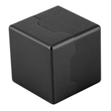Aluminum Mini Cue Tip Chalk Holder Case Black 3x3x3cm 29g