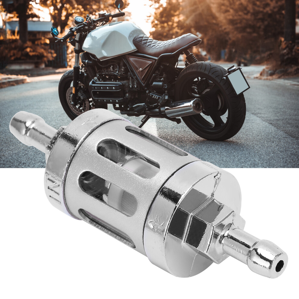 Fuel Filter Element Aluminum Alloy Cover Glass for Cars ATV SUVs Motorcycles Silver-image-OPC-PMS8WS9-NEW