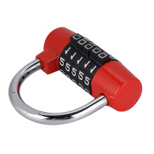 5 Digit Red U-Shaped Suitcase Lock – Secure Zinc Alloy Combination Padlock