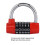 5 Digit Red U-Shaped Suitcase Lock – Secure Zinc Alloy Combination Padlock 3