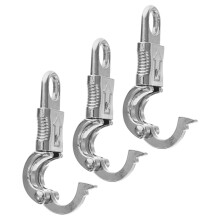 3Pcs Zinc Alloy Rotating Snap Hooks Silver Swivel Quick Release Clips
