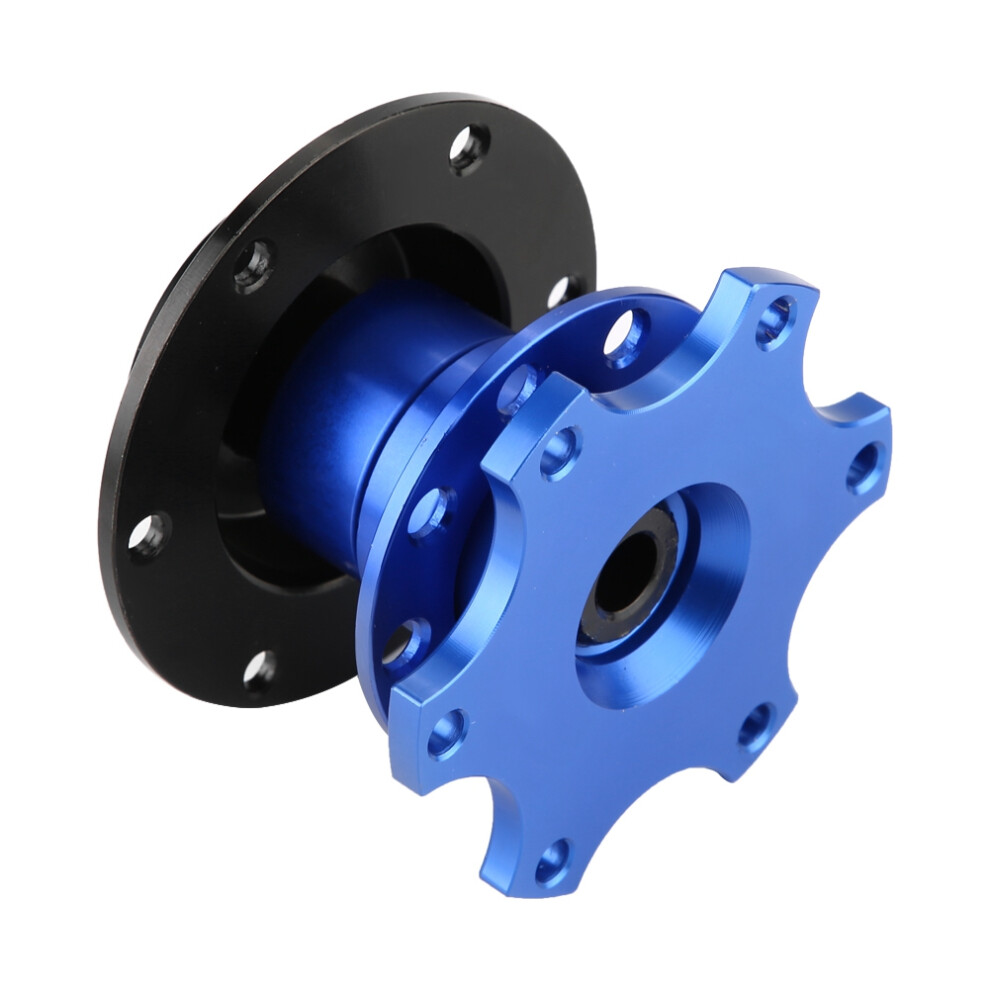 Quick Release Steering Wheel Hub Adapter For 6-Bolt Aftermarket Steerings Blue 9361358476734
