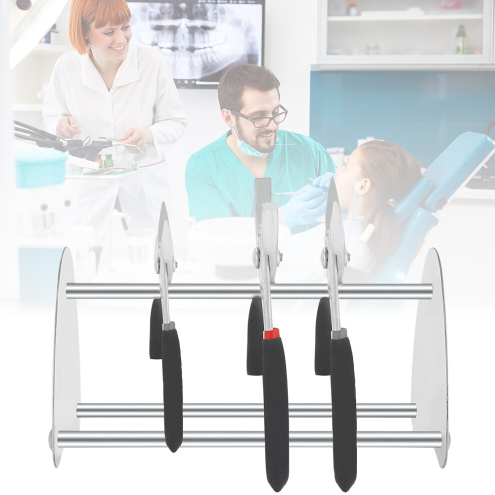 Silver Dental Orthodontic Stainless Steel Pliers Stand Holder Rack Tool