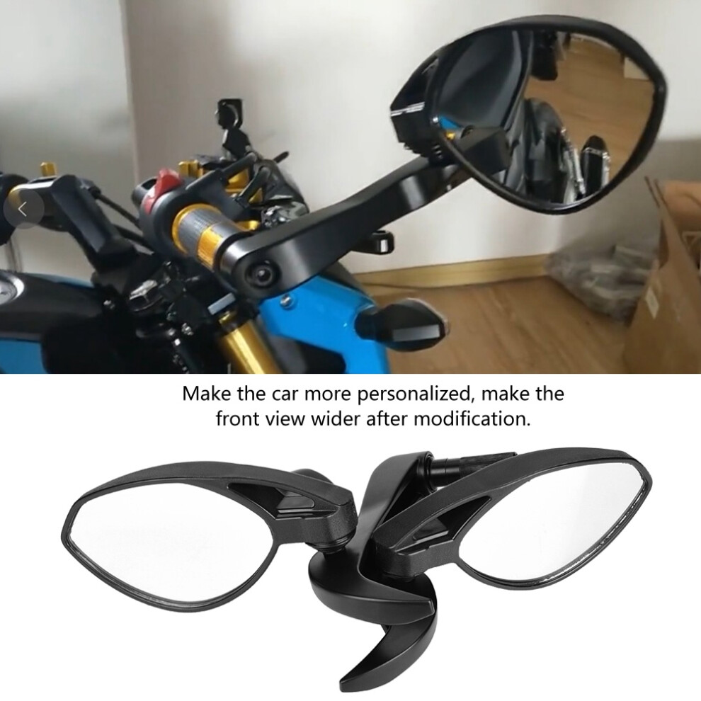 Universal 360 Rotation Motorcycle Side Rearview Mirrors With Handle Grips 7651358476806