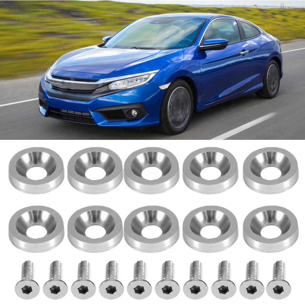 Silver Car Refitting M6 Gasket Screws For License Plate Frames 6951358476778