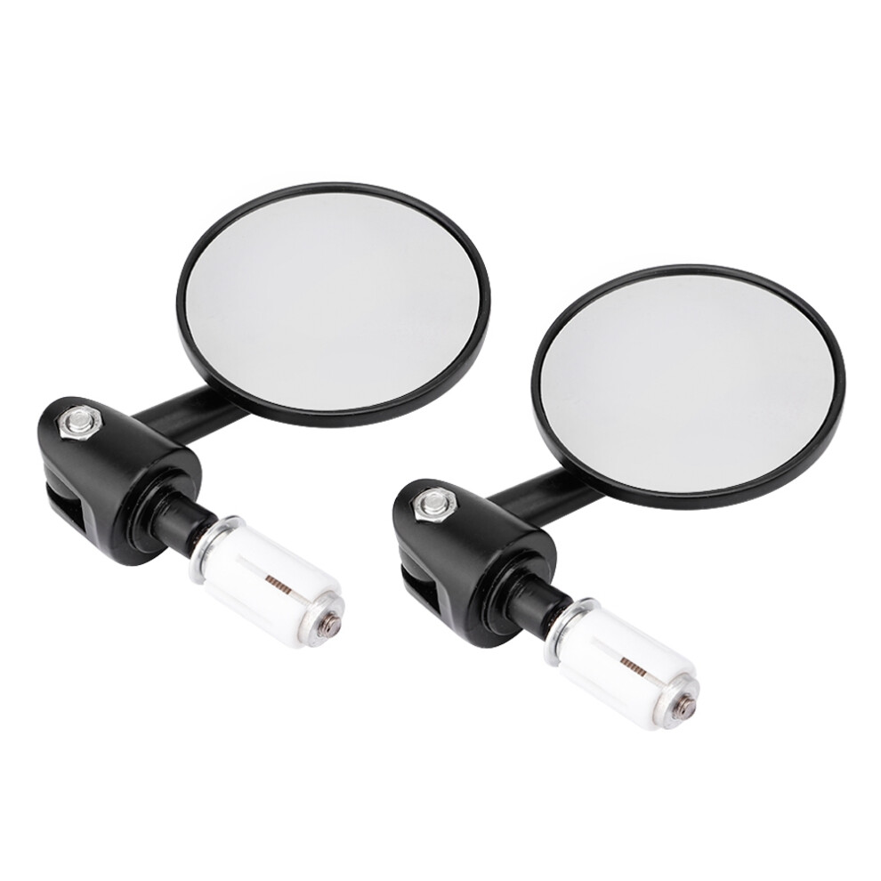 2Pcs Aluminum Folding Rearview Mirrors For Motorcycles 22Mm Black 9381358477142