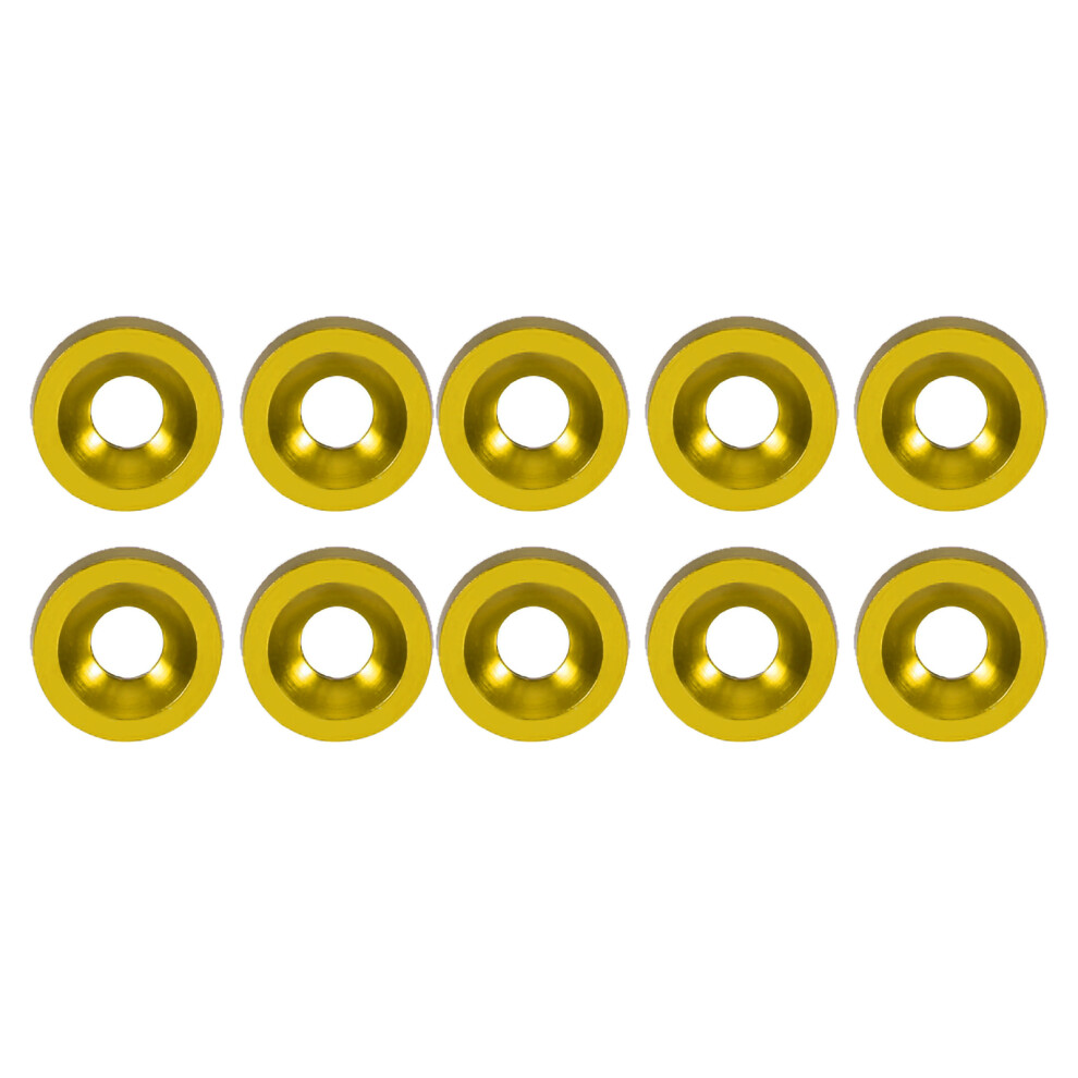 Car Modification M6 Gasket Bolt License Plate Frame Decor Screw In 6Mm Golden 8171358477065