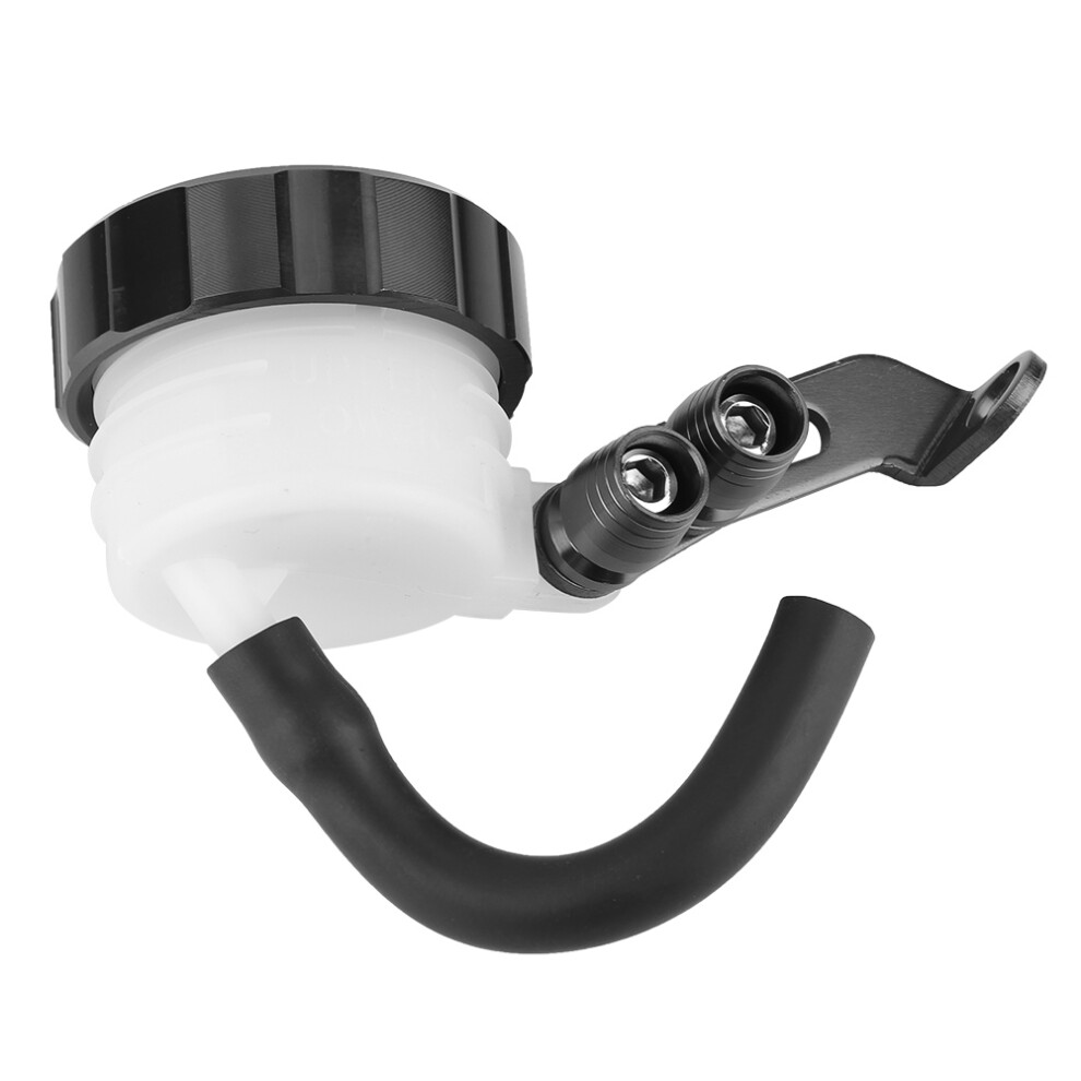 Universal Motorcycle Brake Clutch Fluid Reservoir Aluminum 50G Black 5081358477305