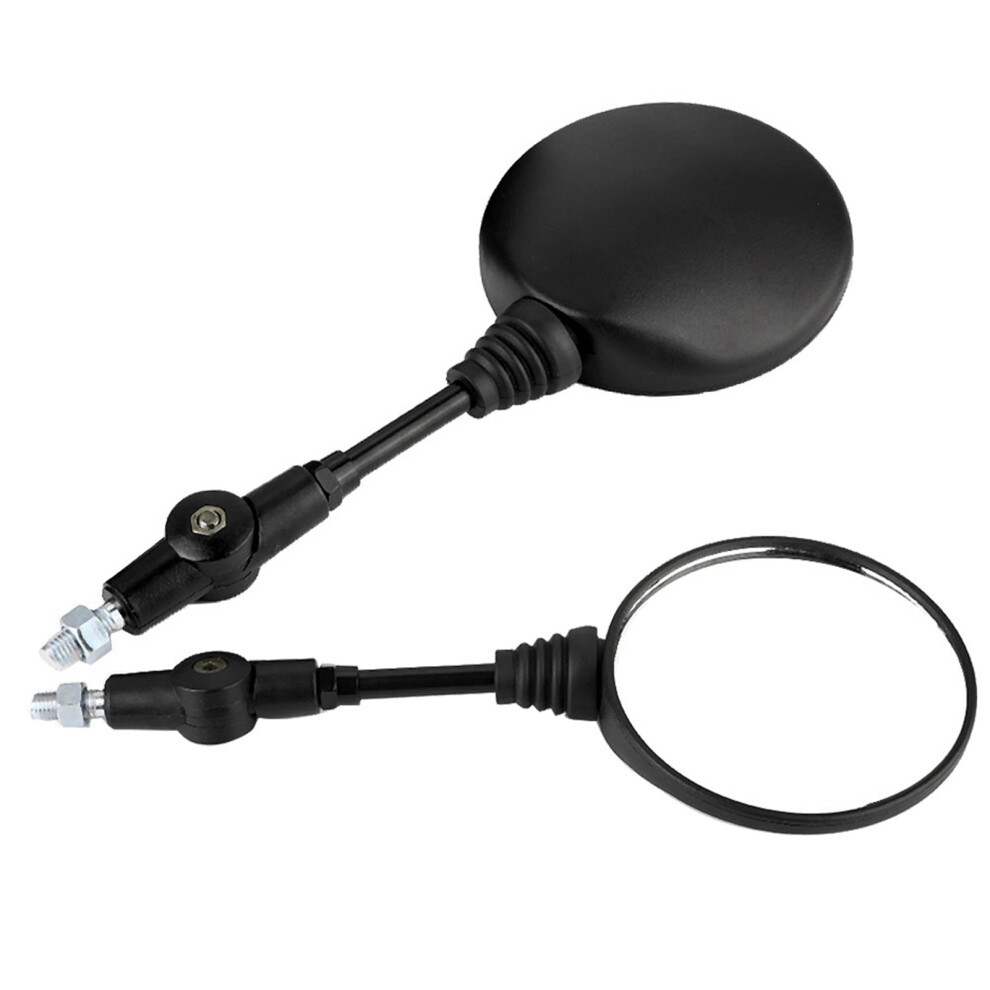 Set Of 2 Motorcycle Round Folding Rearview Mirrors For Klx250 Kl250 Bikes 3381358477544