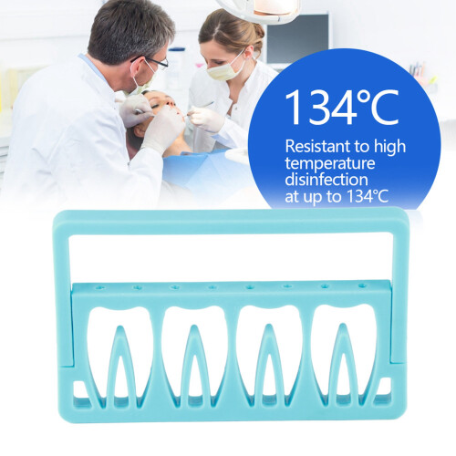 Supporto per trapano endodontico con 8 fori 8,7x5,7x0,6 cm blu 2