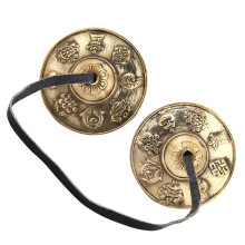 Handgefertigte tibetische Meditationsglocke aus Messing, 6,5 cm, elegantes Design