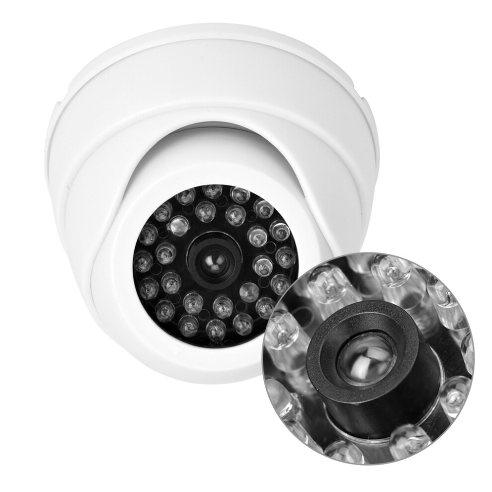 Realistic Led Dummy Dome Camera For Effective Security Black Design 8001358478284