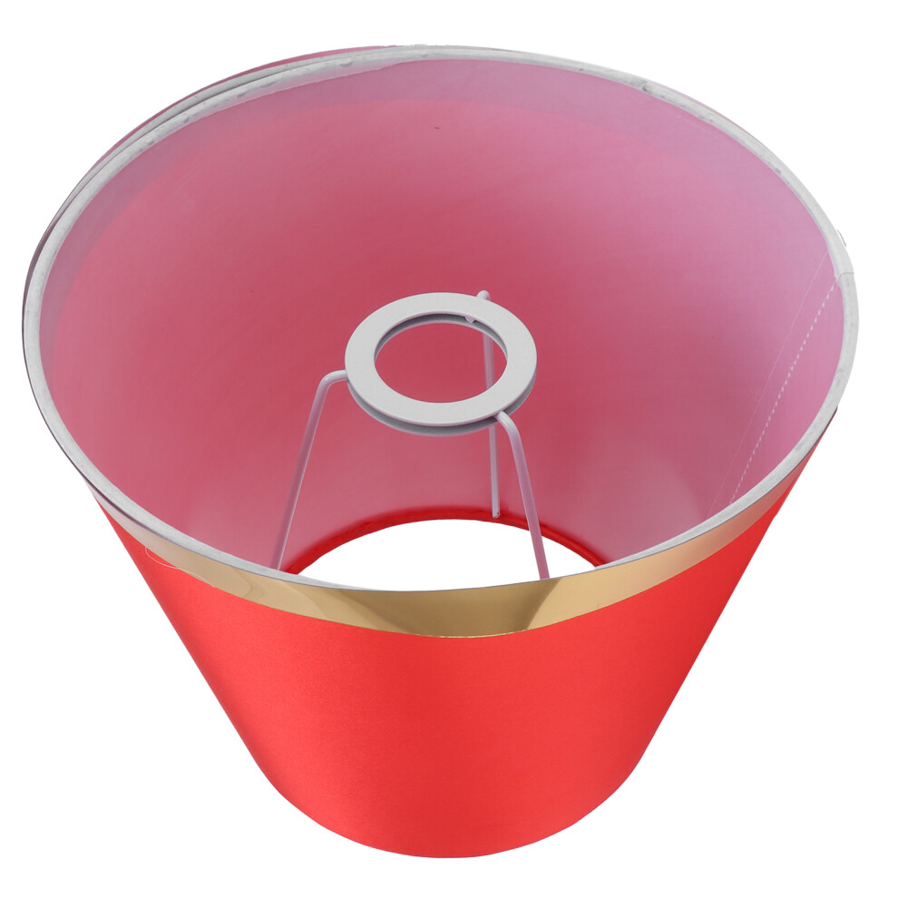 Fabric Lampshade For E27 Table & Floor European Modern Style Px134 Red/Light 4931358481462