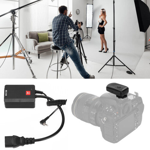 4 Channel Wireless Flash Trigger Receiver AC110-240V Studio Remote for DSLR