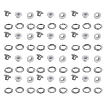 Scrapbooking & Lederarbeit 100 Sets 4mm Metallösen Runde Weiße Accessoires