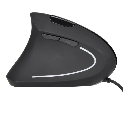 USB Wired Left Hand Vertical Mouse Ergonomic Gaming Mouse Wrist Comfort Black 2