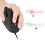 USB Wired Left Hand Vertical Mouse Ergonomic Gaming Mouse Wrist Comfort Black 9