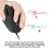 USB Wired Left Hand Vertical Mouse Ergonomic Gaming Mouse Wrist Comfort Black 4