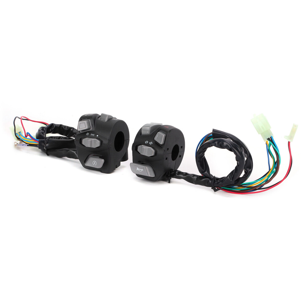 22Mm Waterproof Motorcycle Handlebar Switch For Turn Signal, Horn, Light/White 8741358483665