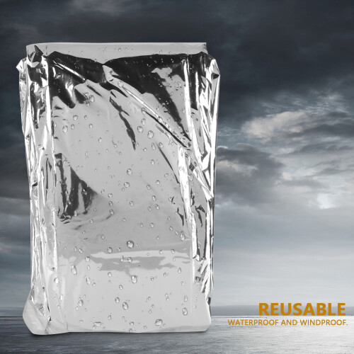 Emergency Sleeping Bag Rescue Blanket Insulation, Silver, 205*95cm 2