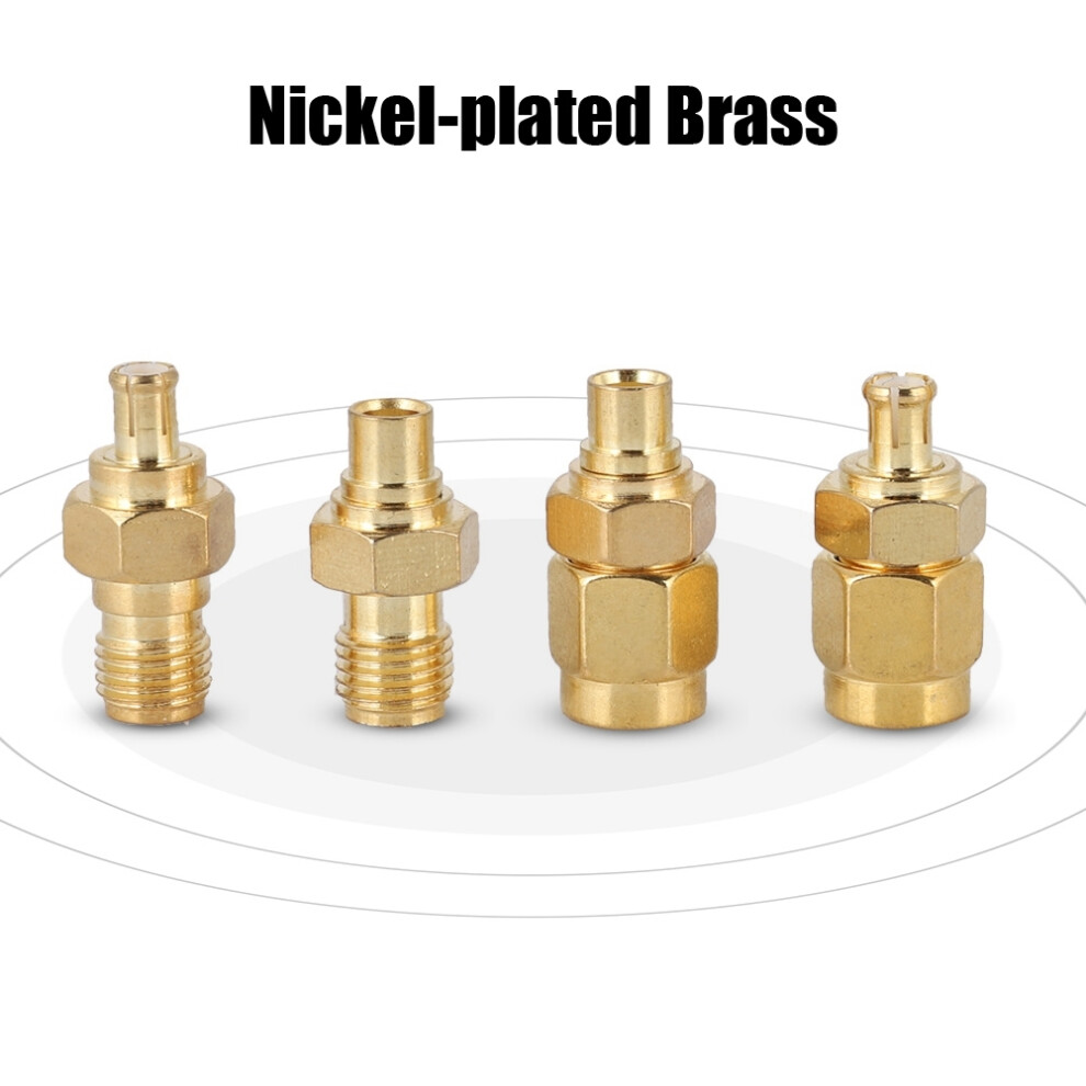 4Pcs Mcx To Sma Adapter 50Î© Nickel Brass For Radio Antenna Use 4141358486231