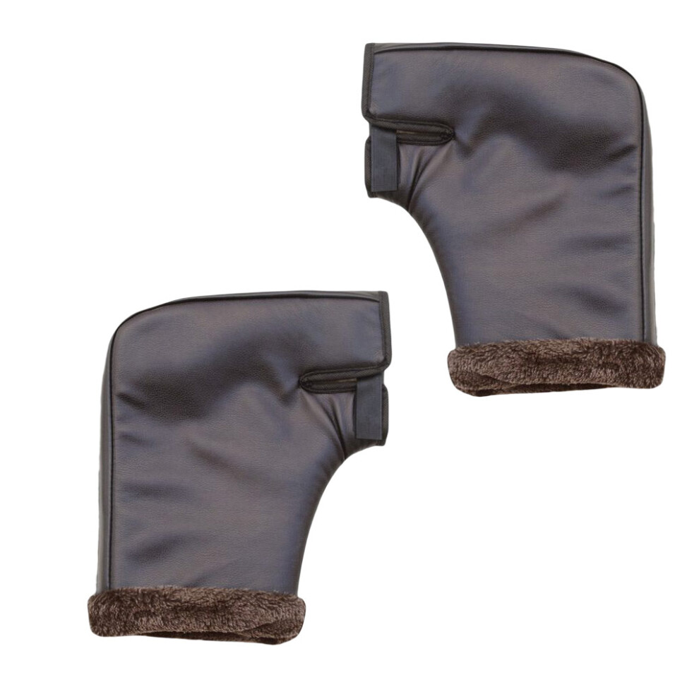 (Brown, Small Opening) 1 Pair Universal Scooter Hand Protector Winter Motorbike Gloves-image-OPC-PMS9K8W-NEW
