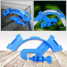 Blauer Plastik-Aquarium-Wasserrohrhalterung Für Gläser bis zu 12,5 mm Durchmesser und Schläuche bis zu 16 mm
