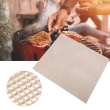Eco Friendly BBQ Grill Mat - Reusable Anti-Slip Foldable Brown