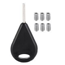 Surfboard Fin Key Set with 6 Screws, Metal Hex Tool, Compact & Lightweight