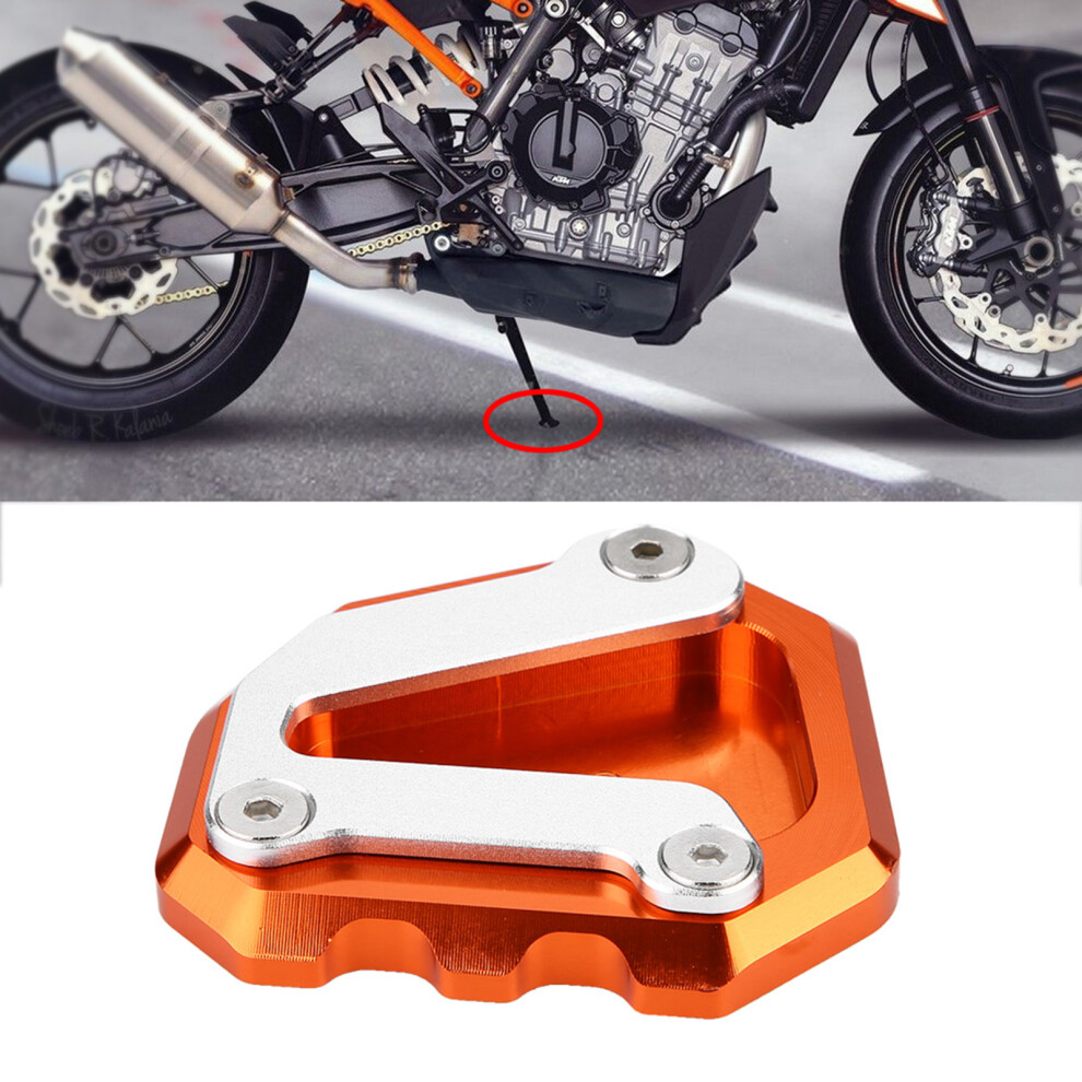 Motorcycle Cnc Aluminum Side Stand Pad For 790 2018-2019 Orange 8451358489535