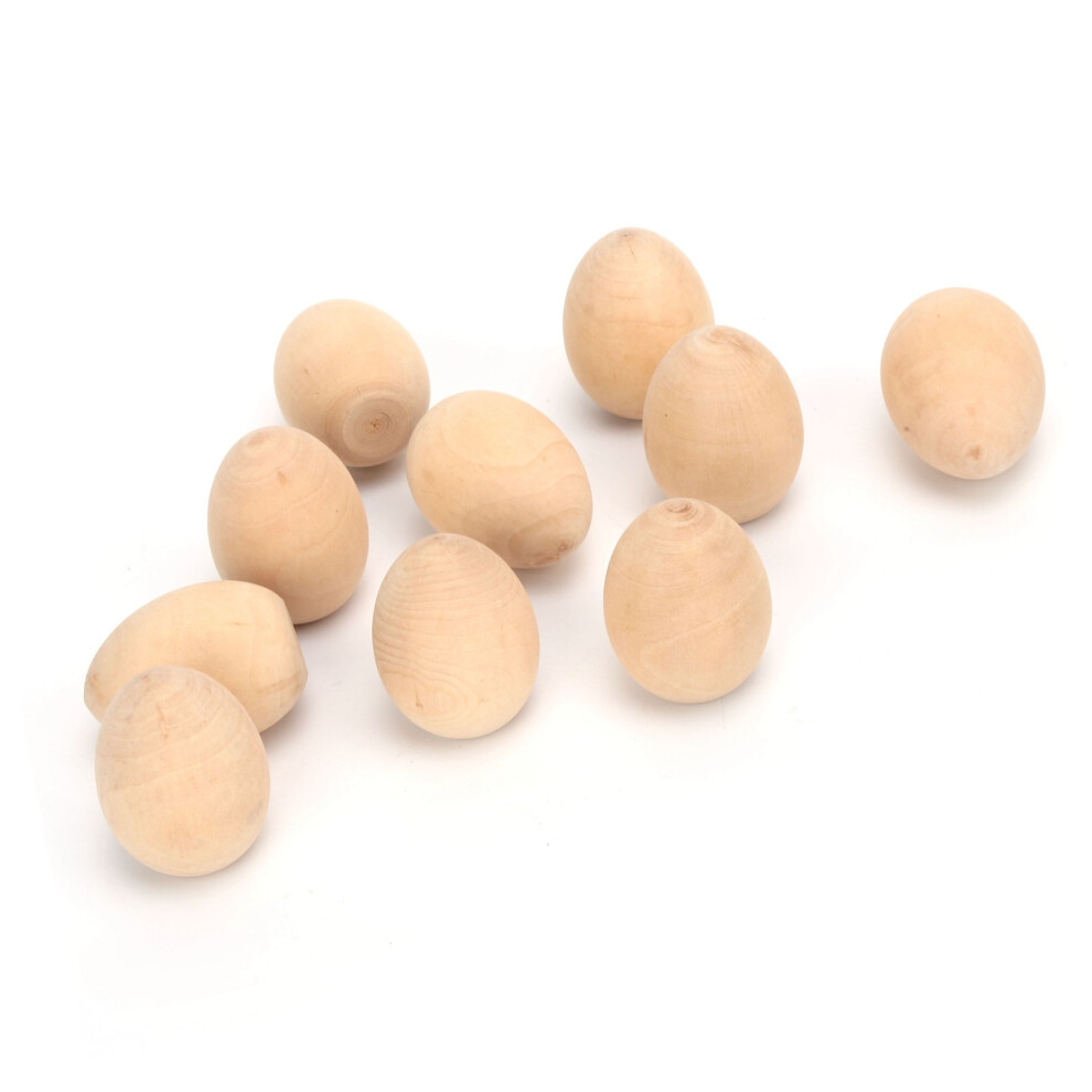 Portable 10Pcs Faux Wooden Eggs for Family Decor & Creative Crafts-image-OPC-PMS9MHZ-NEW