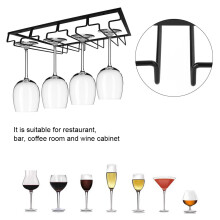 Schwarzes Eisen Wein Glashalterung Organizer für 8-12 Gläser, 40x22,5 cm