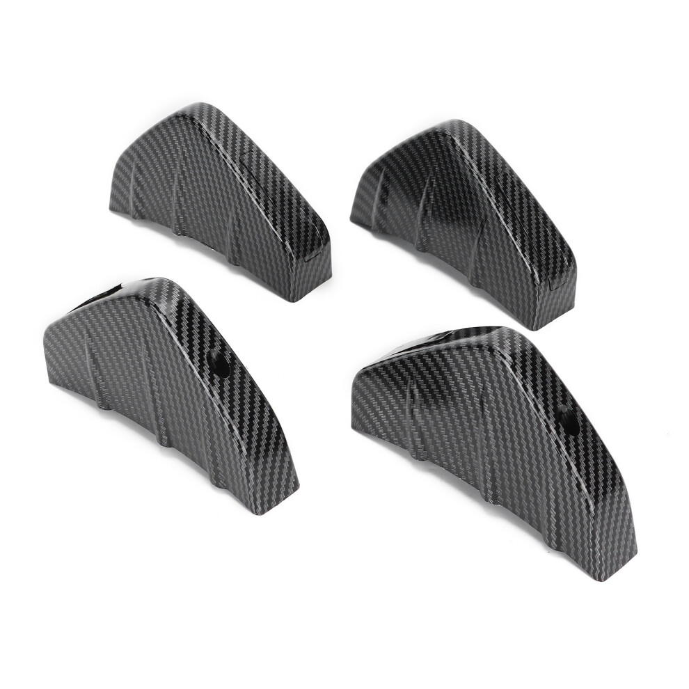 4Pcs Carbon Fiber Style Rear Bumper Spoiler Lip Diffuser For Cars Black 7901358492093